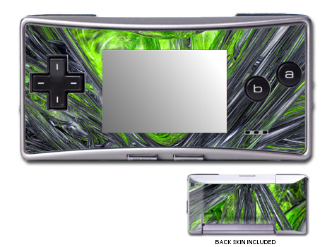 GameBoy Micro Skin - Emerald Abstract