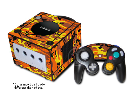 GameCube Skin - Orange Camo
