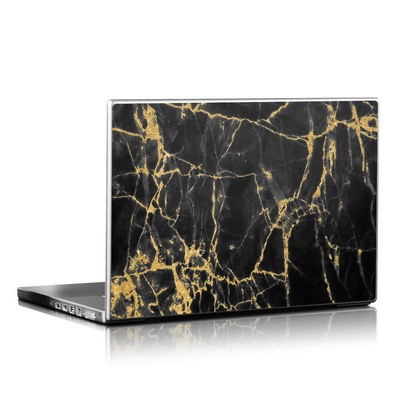 Laptop Skin - Black Gold Marble