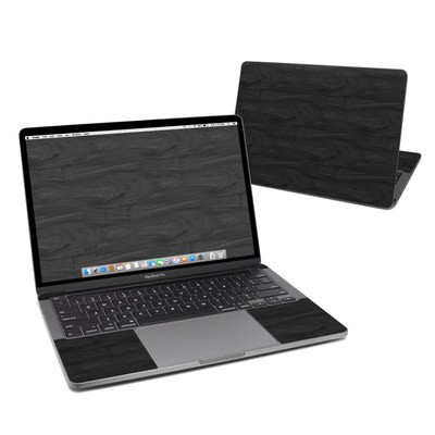MacBook Skin - Black Woodgrain