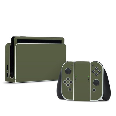 Nintendo Switch OLED Skin - Solid State Olive Drab