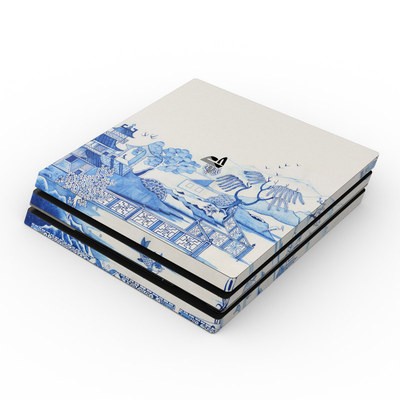 Sony PS4 Pro Skin - Blue Willow