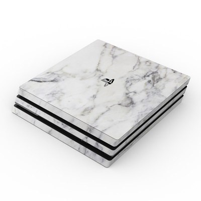 Sony PS4 Pro Skin - White Marble